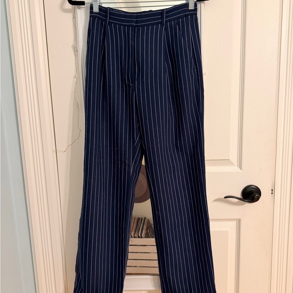 Abercrombie & Fitch Dark Blue Striped Pants